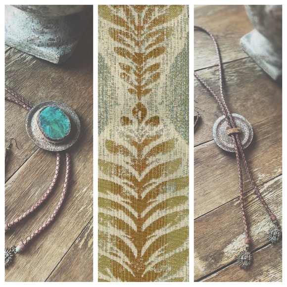 Necklace Fire Agate Bolo Two Piece - Picture 4 of 14